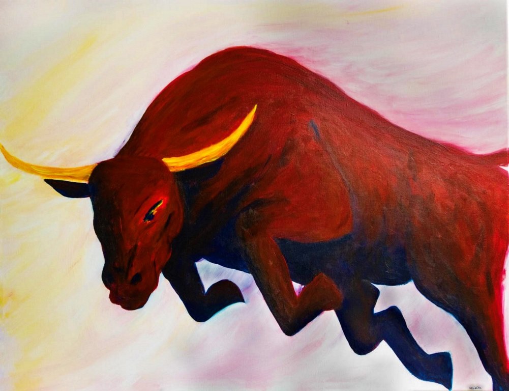 Bull's eye / Acrylic / Canvas / 70x90