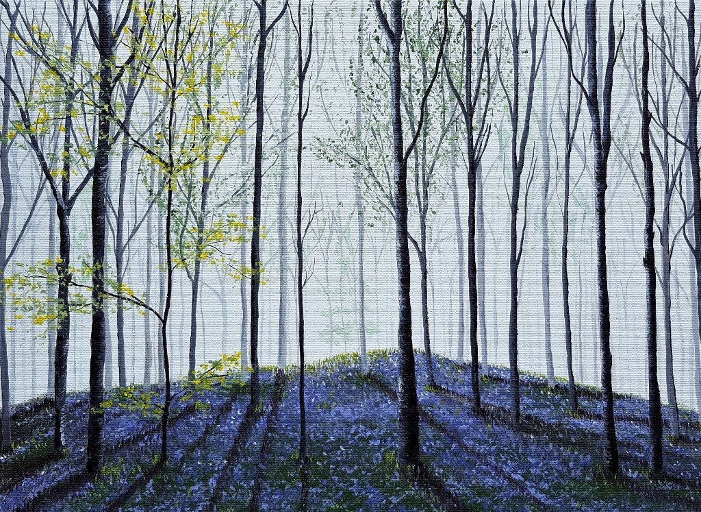 Bluebells blooming / Acrylic / Canvas / 30x40