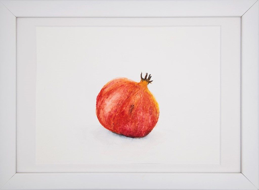 Pomegranate from Tel Aviv / Watercolor / Paper / 18x24